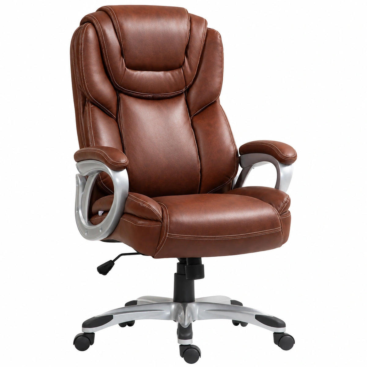 Bureau, pivotant, réglable, sur roulettes, coloris marron, pour l’espace de travail