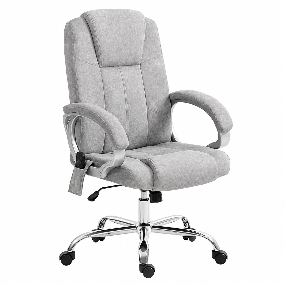 Bureau, en velours et tissu, pivotant, réglable, coloris gris, pour l’espace de travail