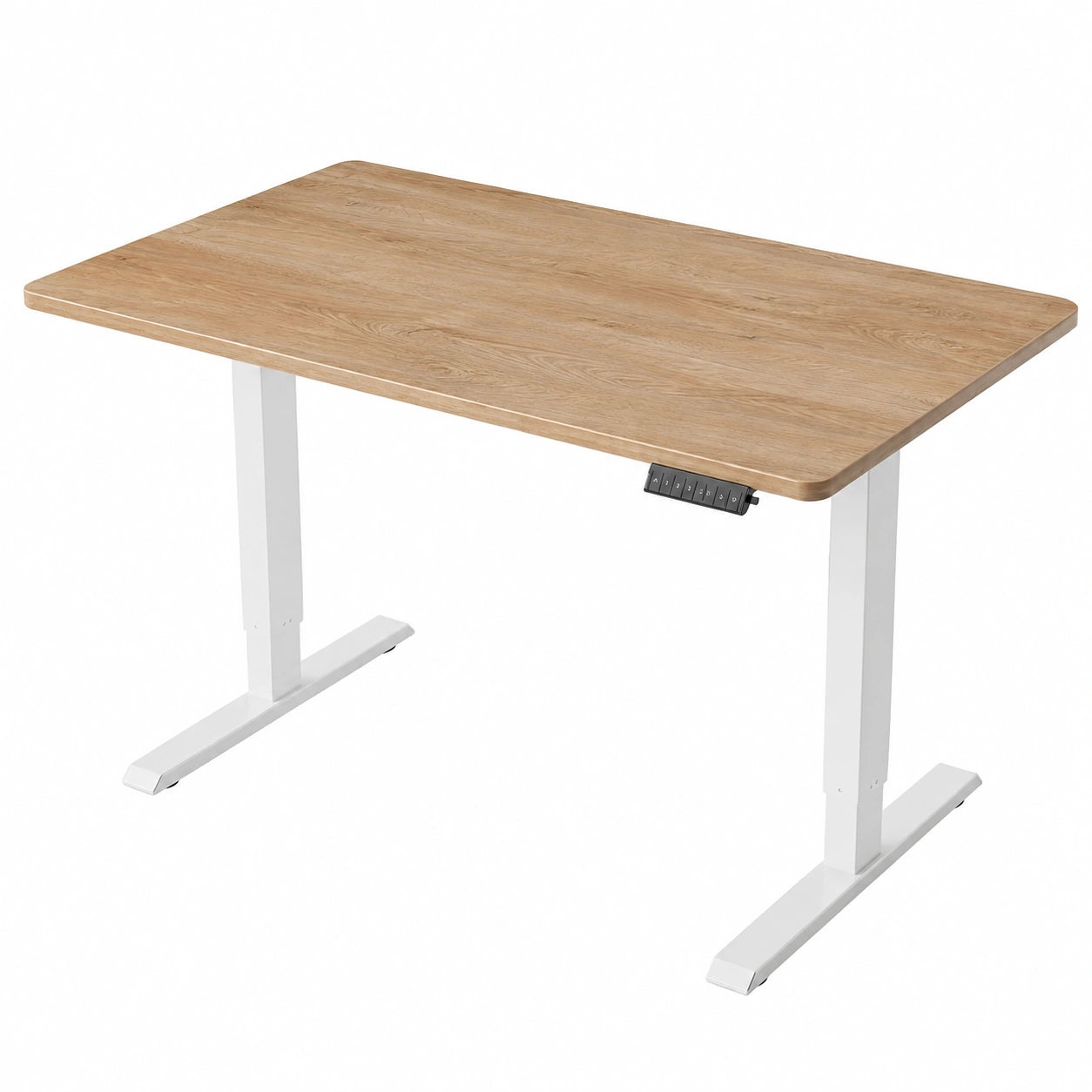 Bureau, en chêne, réglable, avec prise intégrée, 100 x 60 cm, pour l’espace de travail