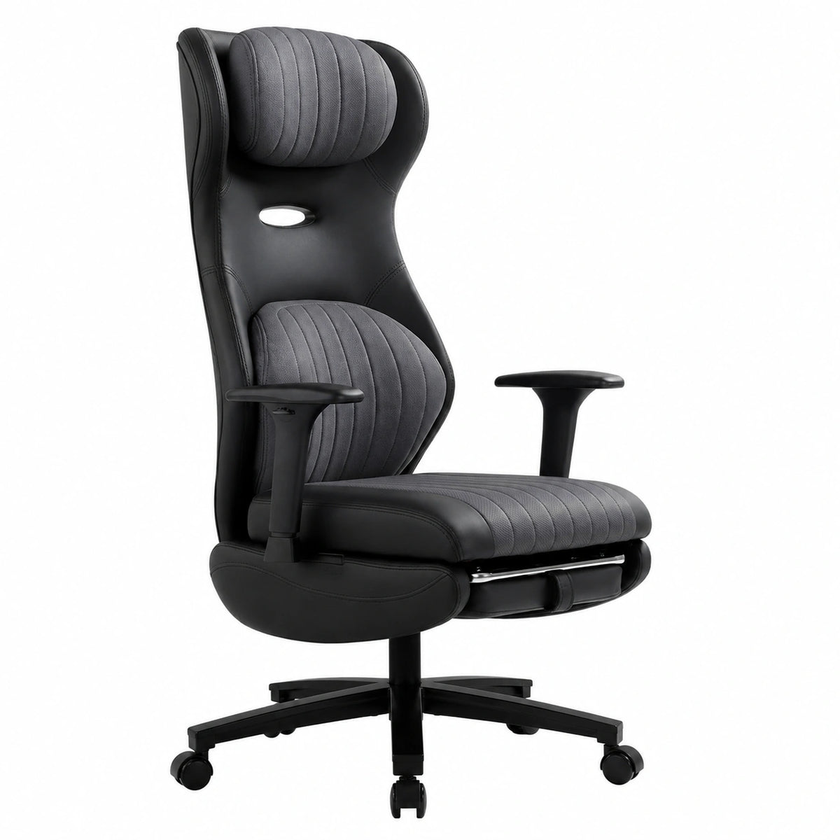 Bureau, en cuir, réglable, coloris noir, pour l’espace de travail