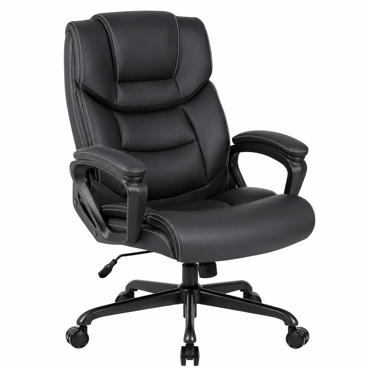 Bureau, en cuir, pivotant, réglable, coloris noir, pour l’espace de travail
