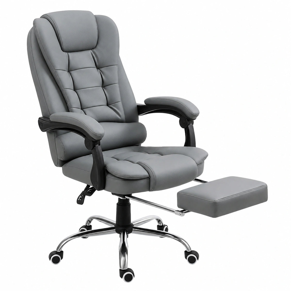 Bureau, sur roulettes, coloris gris, 64,5 x 69 x 117 cm, pour l’espace de travail