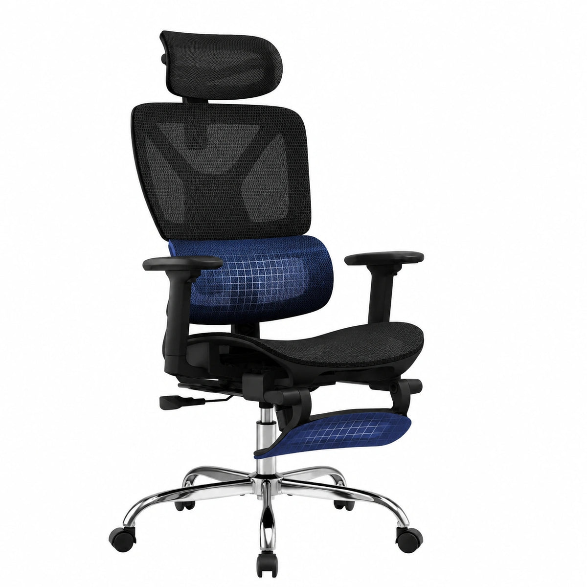 Bureau, réglable, sur roulettes, en métal, coloris noir, pour l’espace de travail