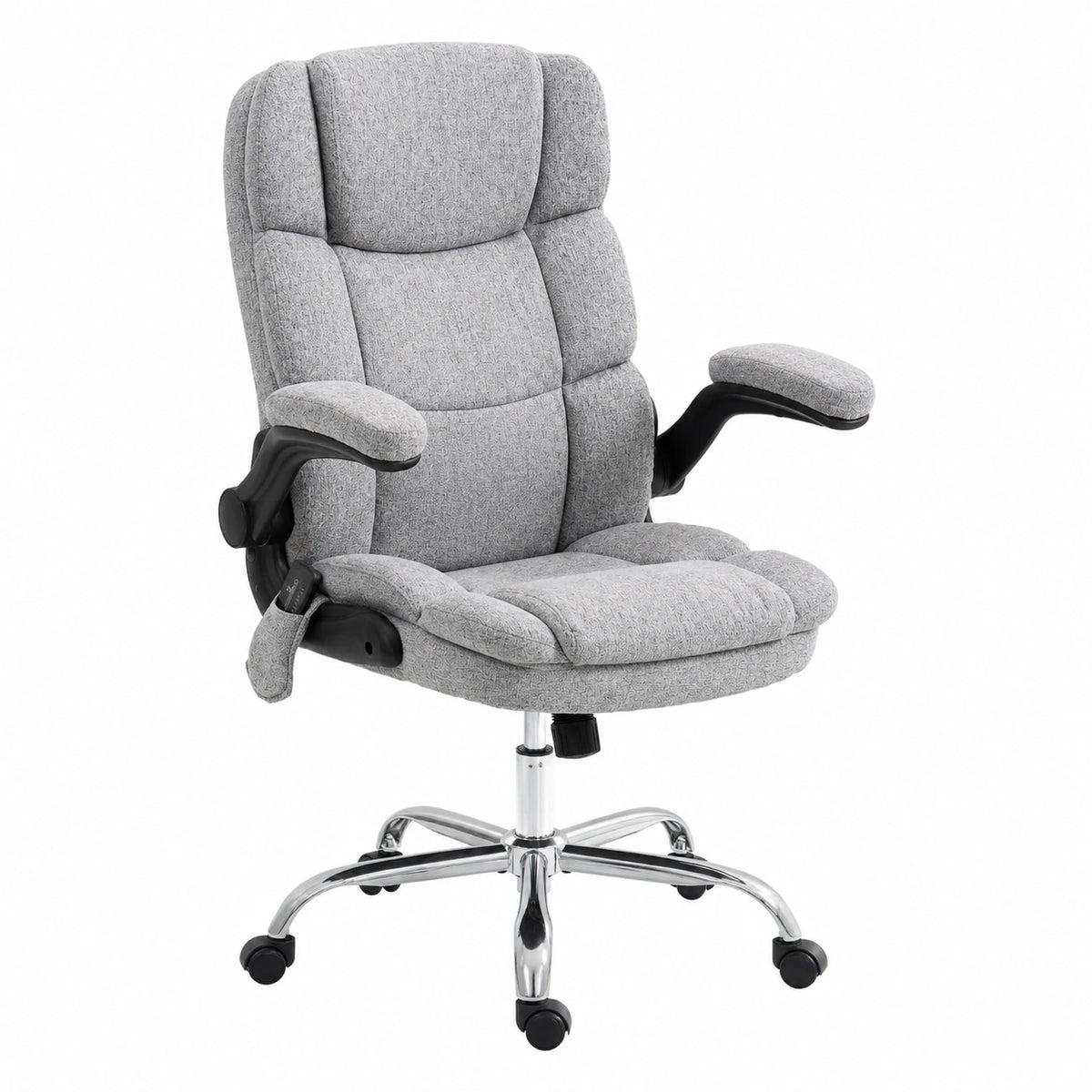 Bureau, en lin et tissu, pliable, pivotant, réglable, coloris gris, pour l’espace de travail