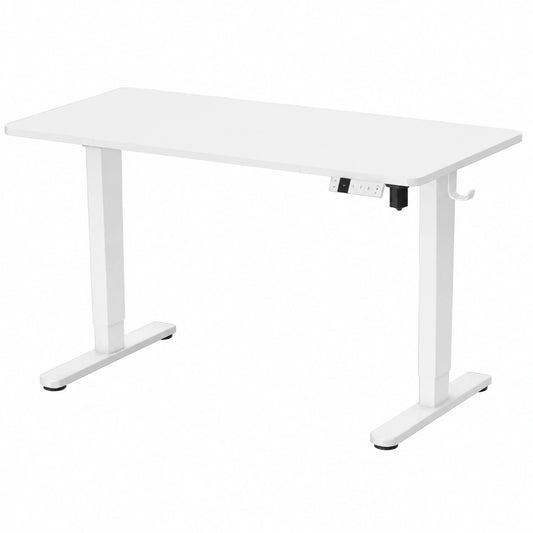 Bureau, réglable, coloris blanc, 120 x 80 cm, pour l’espace de travail