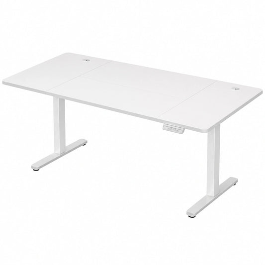 Bureau, réglable, coloris blanc, 160 x 80 cm, pour l’espace de travail