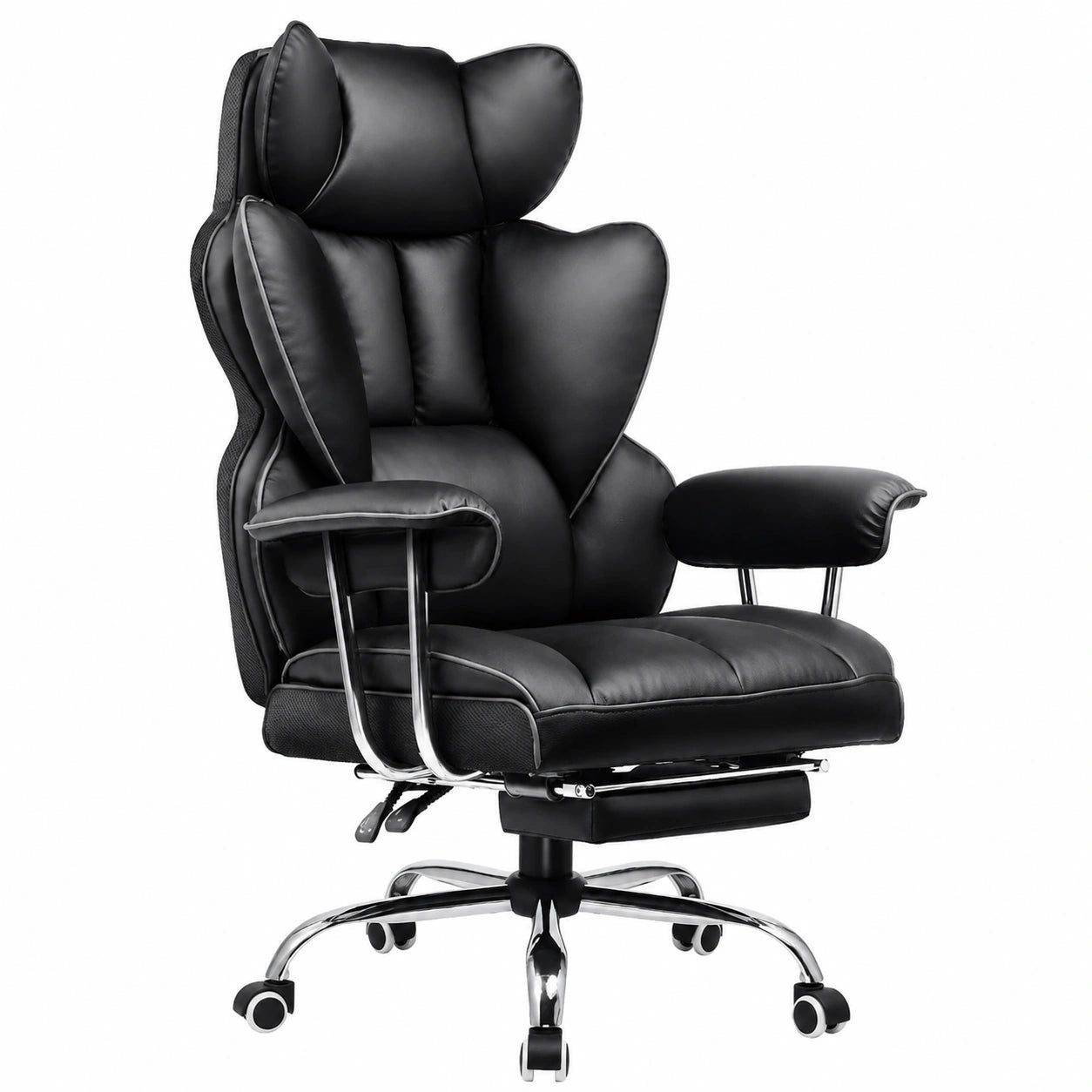 Fauteuil, pivotant, réglable, coloris noir, pour le salon ou la chambre