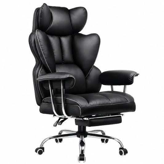 Fauteuil, pivotant, réglable, coloris noir, pour le salon ou la chambre
