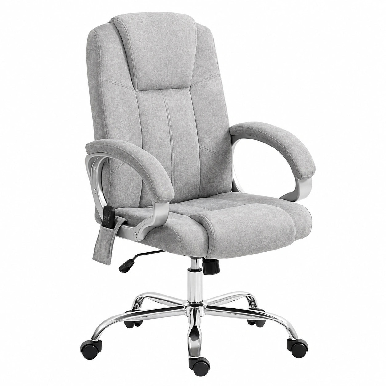 Bureau, en velours et tissu, pivotant, réglable, coloris gris, pour l’espace de travail