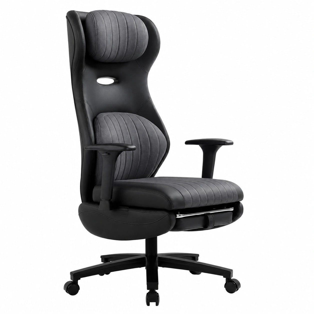 Bureau, en cuir, réglable, coloris noir, pour l’espace de travail