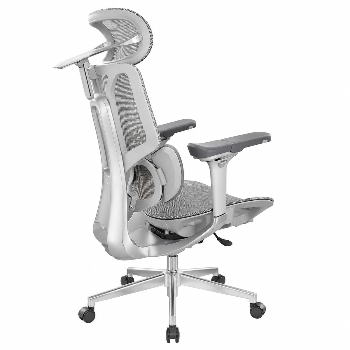 Bureau, pivotant, réglable, coloris gris, pour l’espace de travail