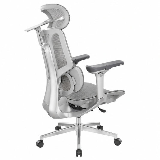 Bureau, pivotant, réglable, coloris gris, pour l’espace de travail