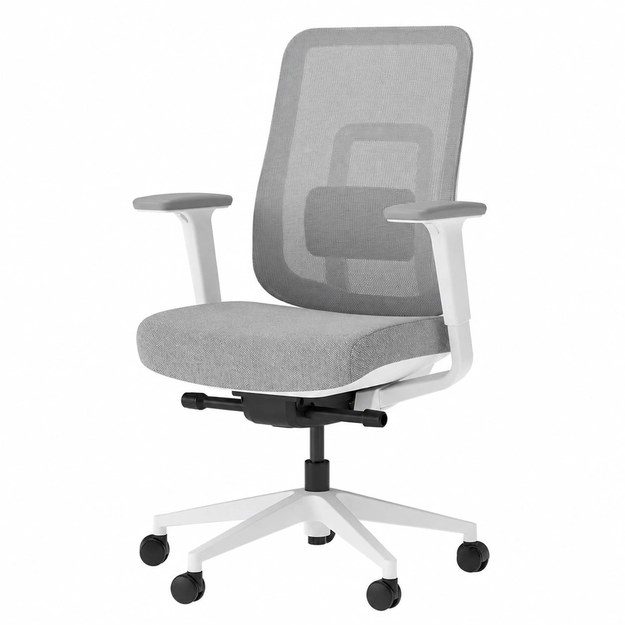 Bureau, coloris blanc et gris, pour l’espace de travail
