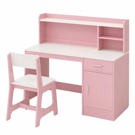 Armoire, avec rangement, avec tiroirs, avec étagères, coloris rose, pour la chambre