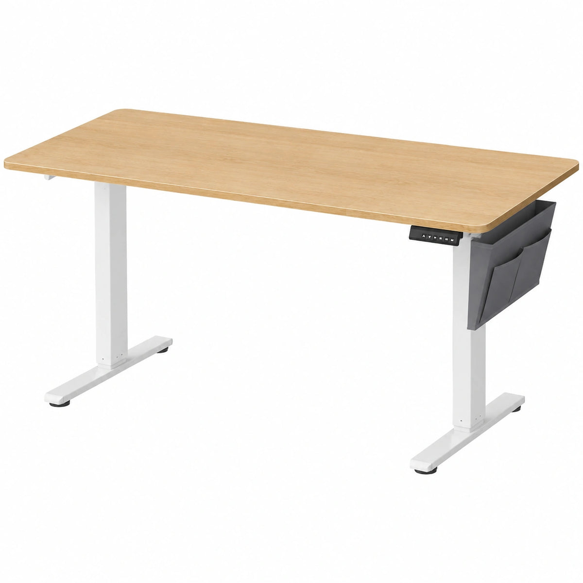 Bureau, réglable, en chêne, coloris doré, 160 x 70 cm, pour l’espace de travail