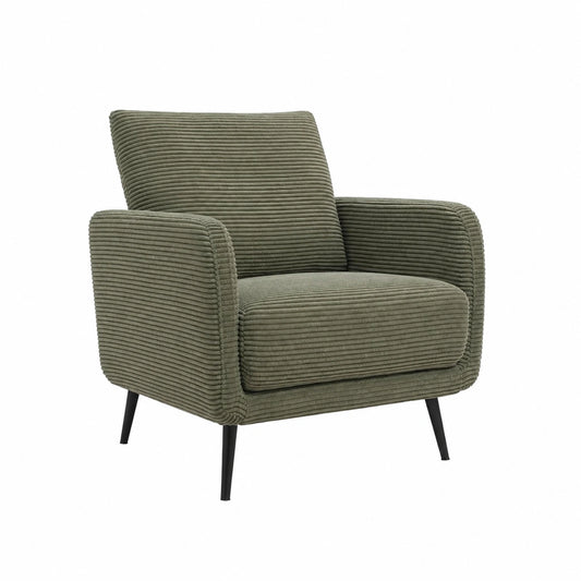 Bureau, en velours côtelé, coloris vert, 71 x 75 x 81 cm, pour l’espace de travail