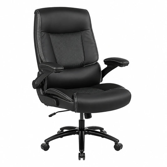 Bureau, en cuir, coloris noir, pour l’espace de travail