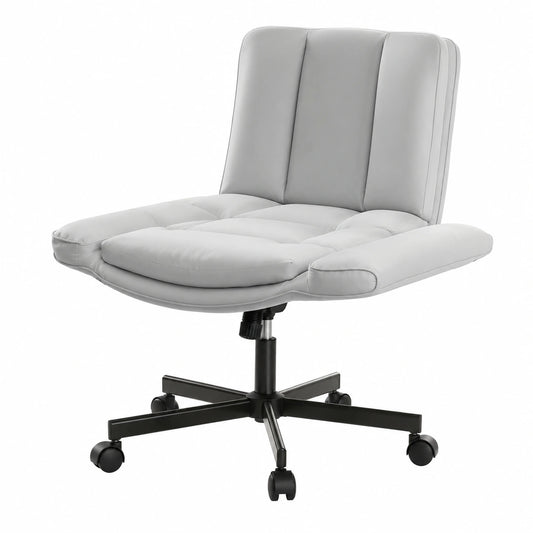 Bureau, en cuir, pivotant, réglable, coloris blanc, pour l’espace de travail
