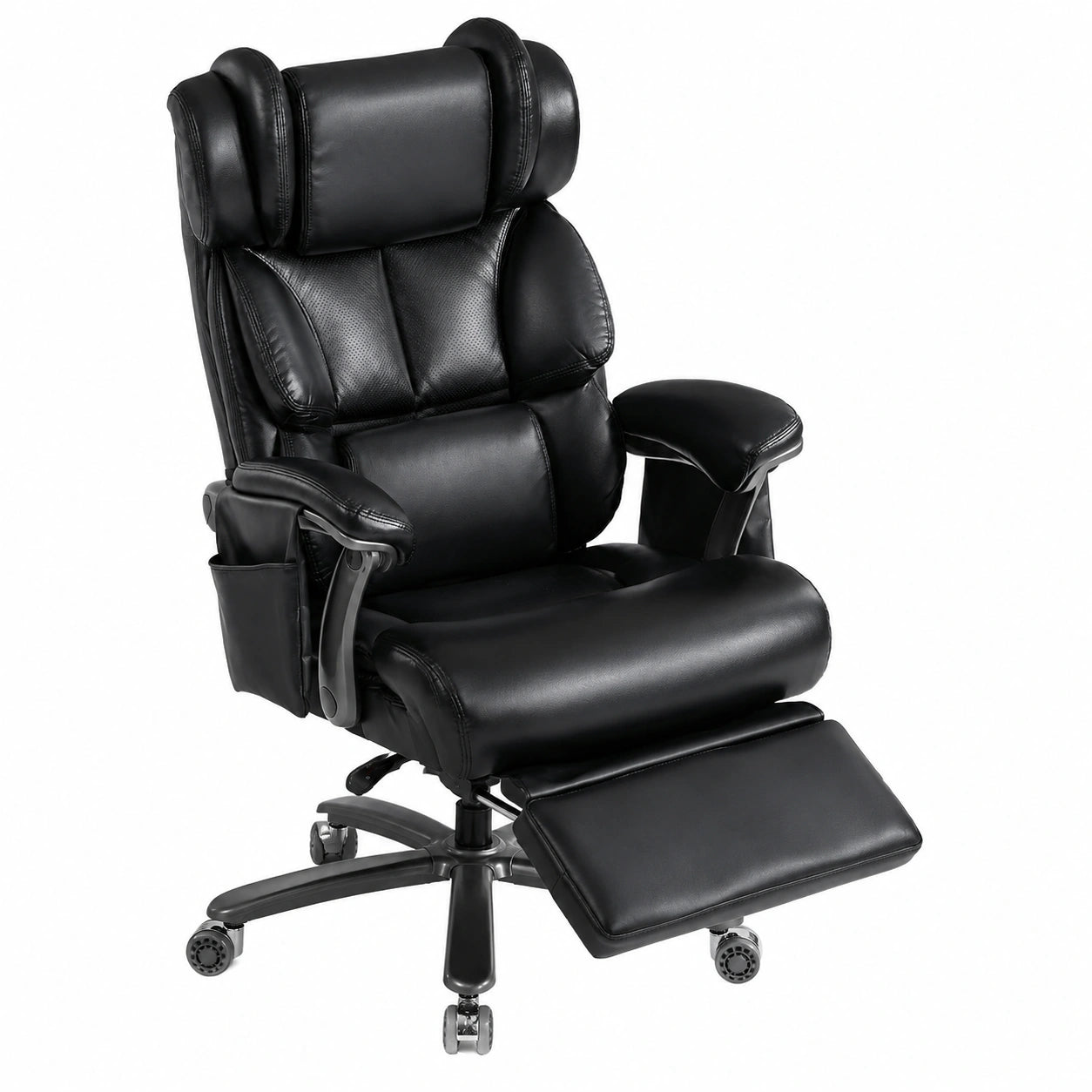 Bureau, en cuir, coloris noir, pour l’espace de travail