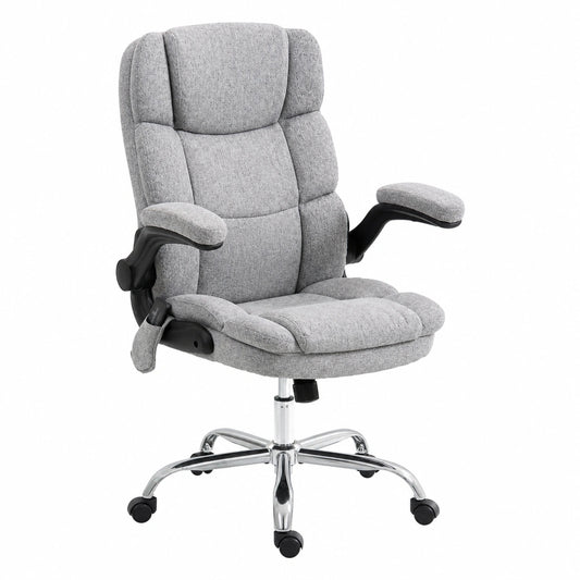 Bureau, en lin et tissu, pliable, pivotant, réglable, coloris gris, pour l’espace de travail